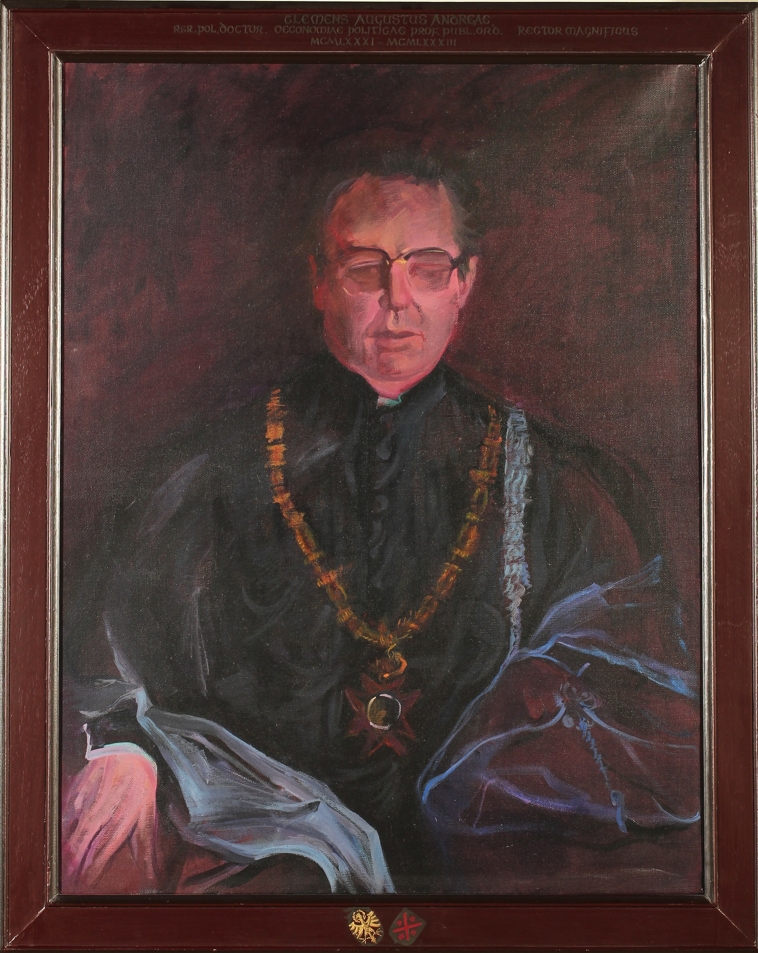 Jef Verheyen, Porträt Rektor Clemens August Andreae, 1983, Universität Innsbruck. Foto: Universität Innsbruck